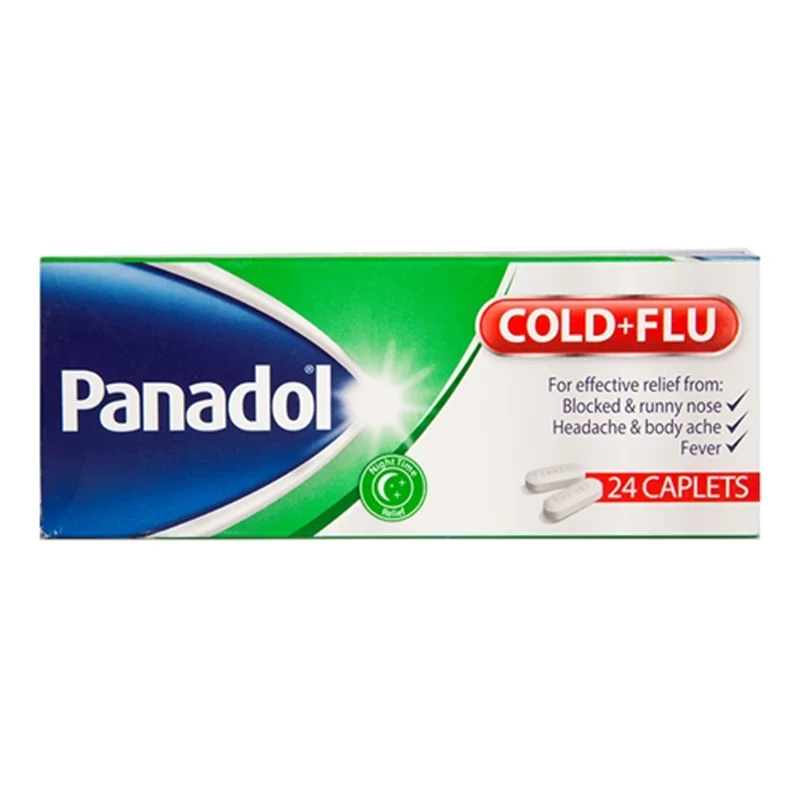 قرص سرماخوردگی و آنفولانزا پانادول Panadol Cold+Flu بسته ۲۴ عددی